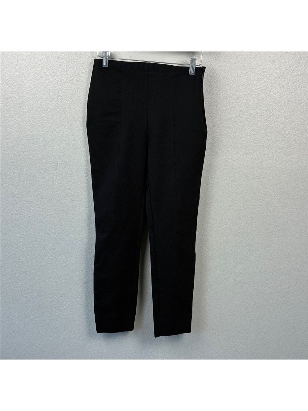Quince Ultra Stretch Ponte Pintuck Ankle Pants Black Classic Minimalist M - Picture 4 of 11